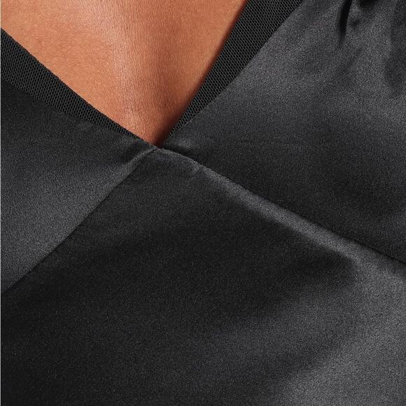 RtA Livia 100% Silk And Stretch-tulle Bodysuit - Black - Picture 10 of 15